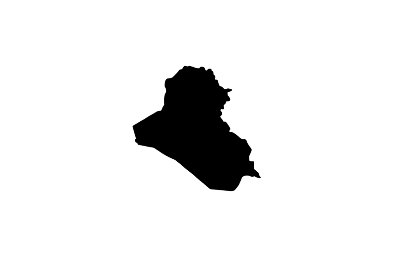 Outline Iraq Magnet Outline Iraq Magnet