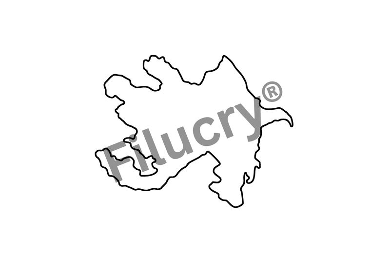 Aserbaidschan Umriss Umriss Banner, Digitaler Download, SVG / JPG / PNG / PDF