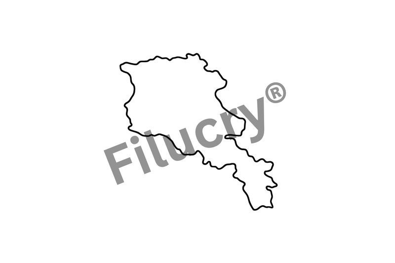 Armenien Umriss Umriss Banner, Digitaler Download, SVG / JPG / PNG / PDF