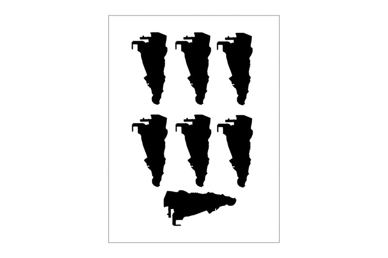Sticker Sheet Gibraltar Outline Sticker Sheet Gibraltar Outline