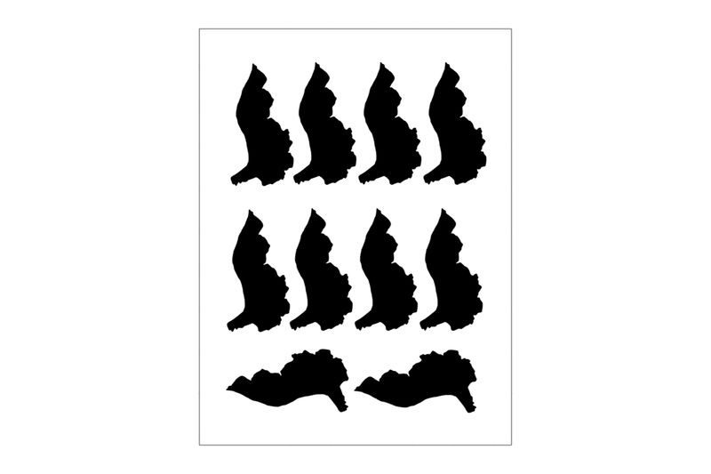 Sticker Sheet Liechtenstein Outline Sticker Sheet Liechtenstein Outline