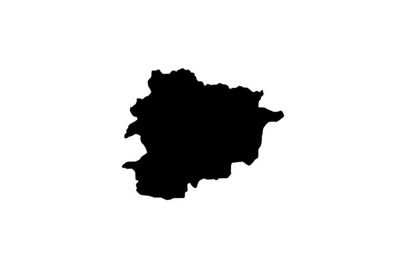 Outline Andorra Magnet Outline Andorra Magnet