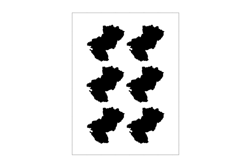 Sticker Sheet Pays de la Loire Outline Sticker Sheet Pays de la Loire Outline