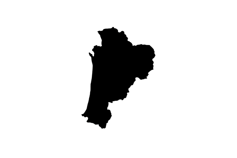 Outline Nouvelle-Aquitaine Magnet Outline Nouvelle-Aquitaine Magnet
