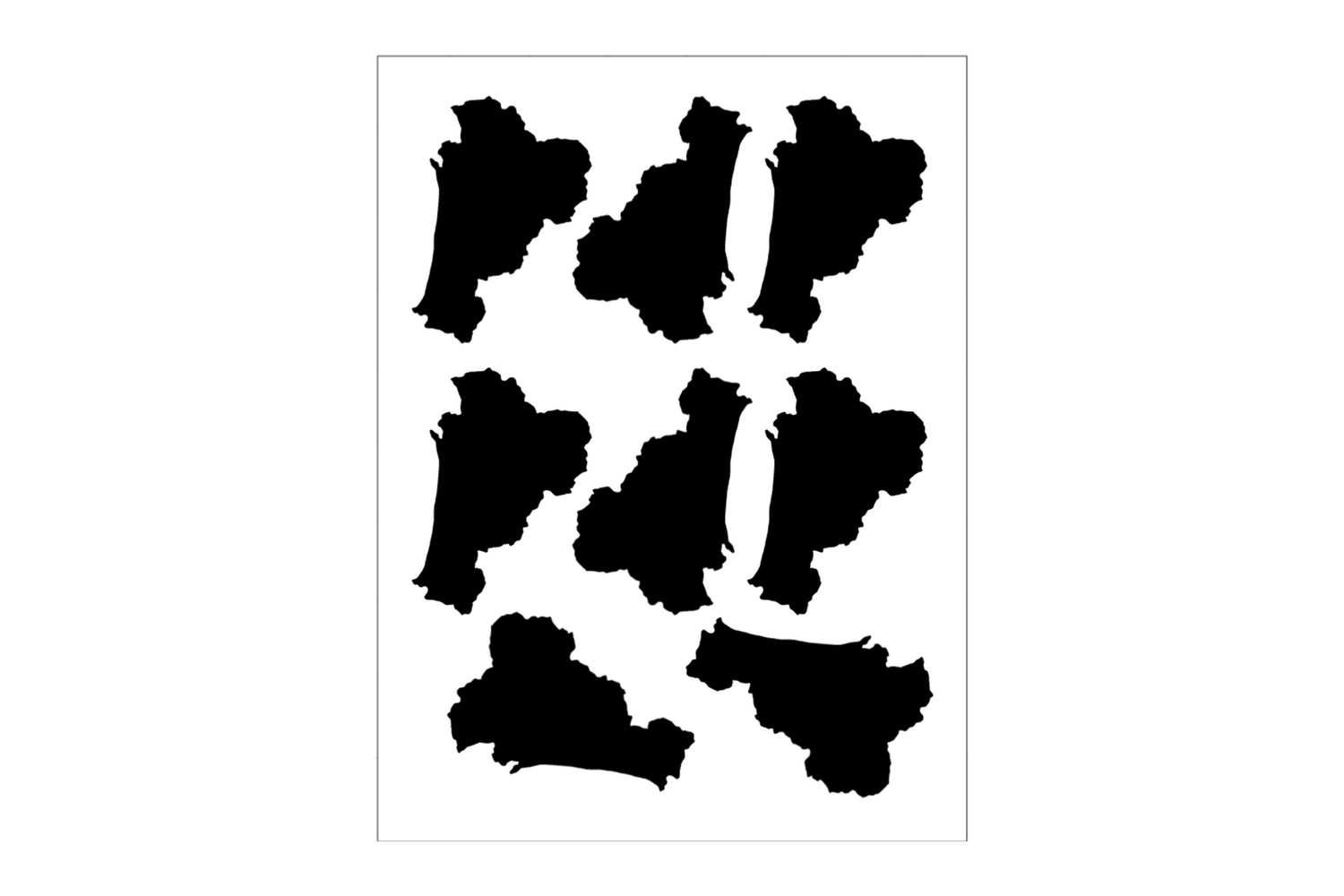 Sticker Sheet Nouvelle-Aquitaine Outline