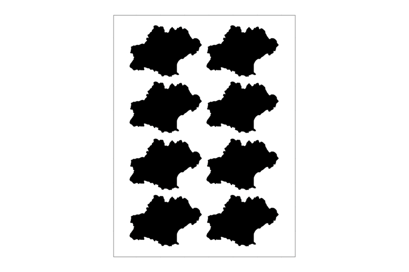 Sticker Sheet Occitania Outline Sticker Sheet Occitania Outline