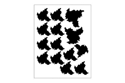 Stickerbogen Länderumriss Hamburg