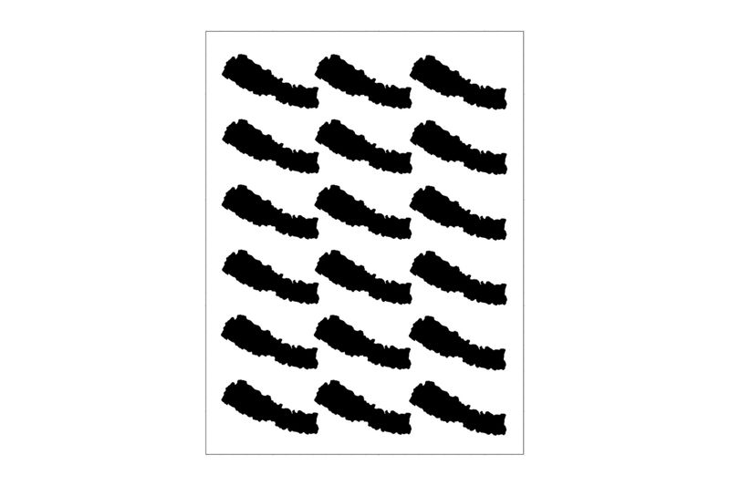 Stickerbogen Länderumriss Nepal