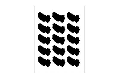 Stickerbogen Västerbotten Umriss