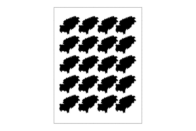 Stickerbogen Länderumriss Ibiza