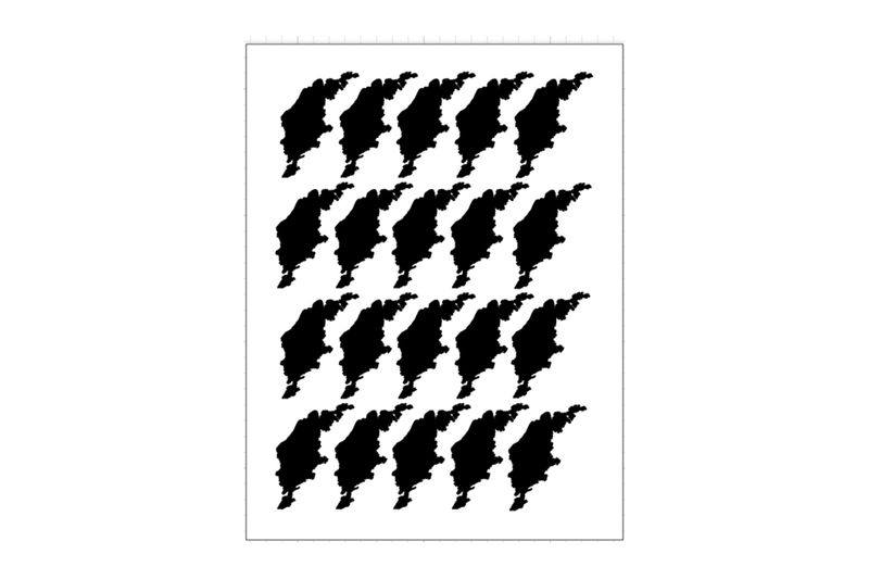 Stickerbogen Länderumriss Gotland