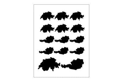 Stickerbogen Länderumriss Schweiz & Österreich