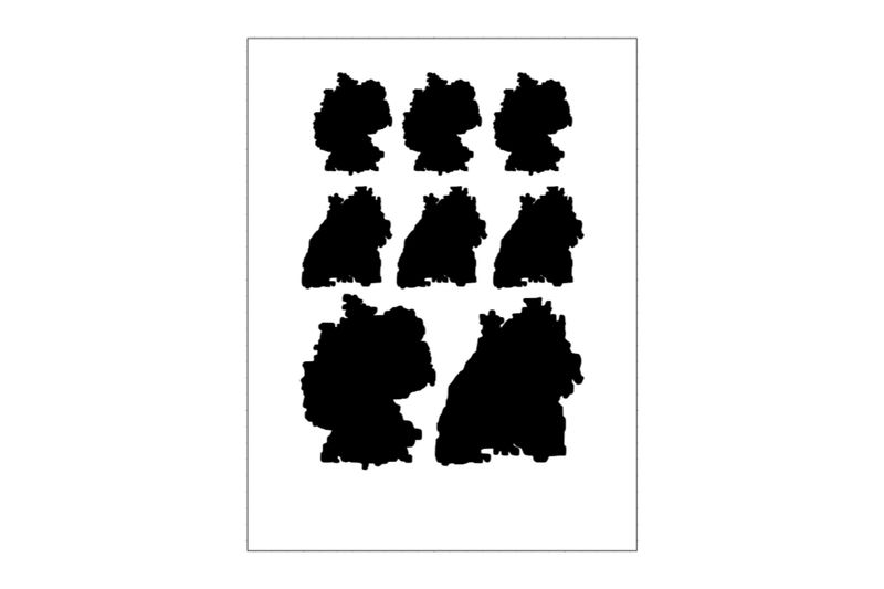Stickerbogen Länderumriss Deutschland & Baden-Württemberg