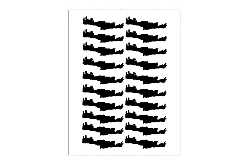 Stickerbogen Länderumriss Kreta