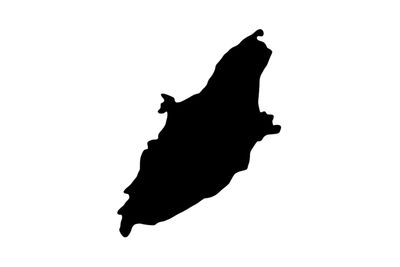 Umriss Rhodos Magnet