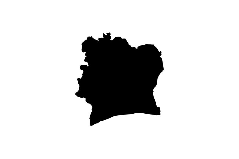 Umriss Elfenbeinküste Magnet