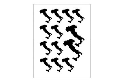 Stickerbogen Länderumriss Italien