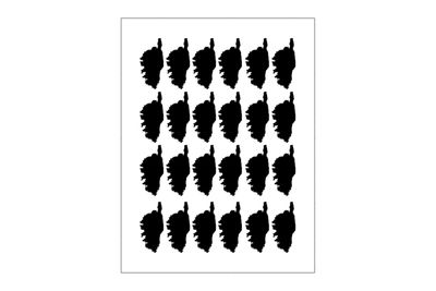 Stickerbogen Länderumriss Korsika