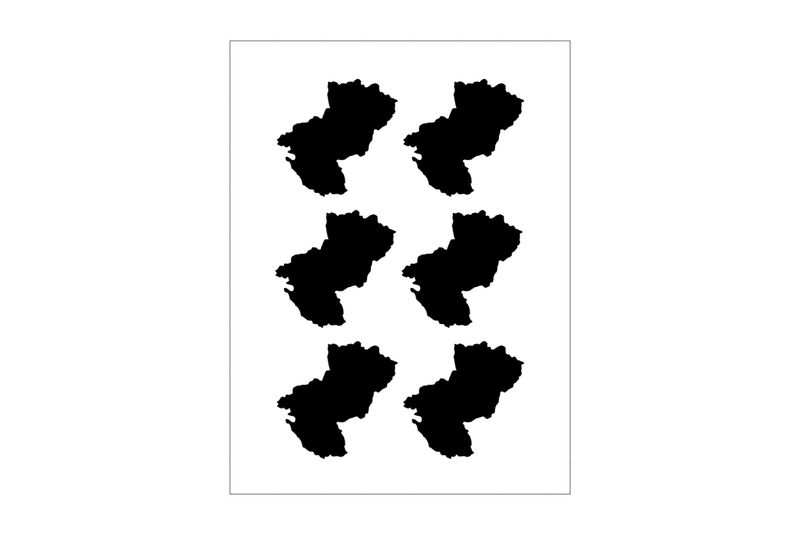 Stickerbogen Pays de la Loire Umriss Stickerbogen Pays de la Loire Umriss