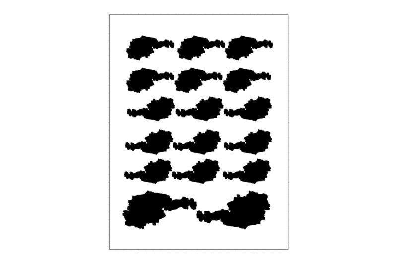 Stickerbogen Länderumriss Österreich Stickerbogen Länderumriss Österreich