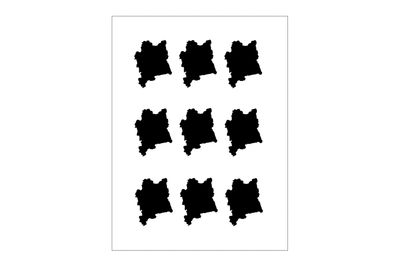 Stickerbogen Västmanland Umriss