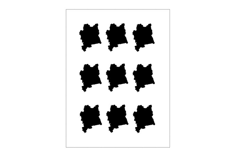 Stickerbogen Västmanland Umriss