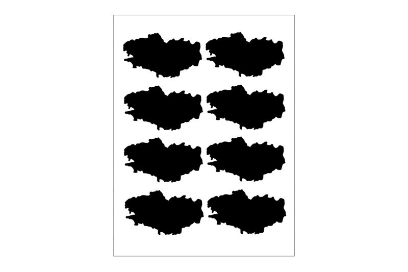 Stickerbogen Bretagne Umriss Stickerbogen Bretagne Umriss