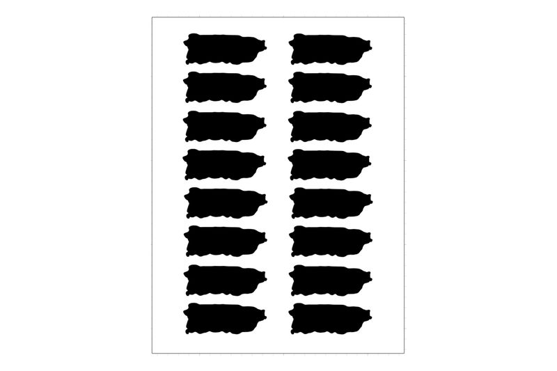 Stickerbogen Länderumriss Puerto Rico