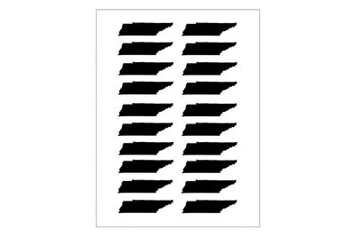 Stickerbogen Länderumriss Tennessee