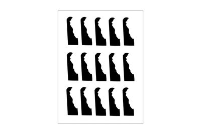 Stickerbogen Delaware Umriss