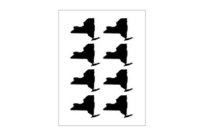 Stickerbogen New York Umriss