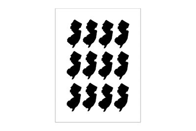 Stickerbogen New Jersey Umriss