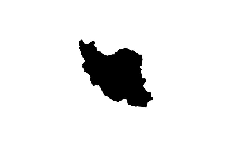 Umriss Iran Magnet