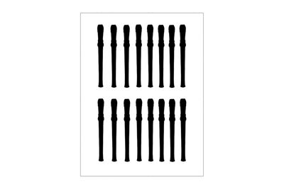 Stickerbogen Blockflöte