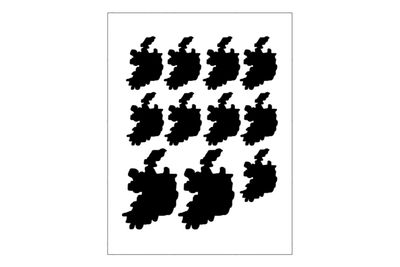 Stickerbogen Länderumriss Irland