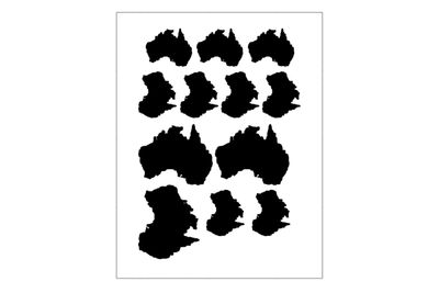 Stickerbogen Länderumriss Australien