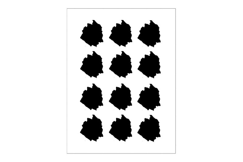 Stickerbogen Norrbotten Umriss