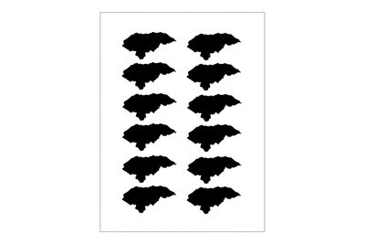 Stickerbogen Länderumriss Honduras