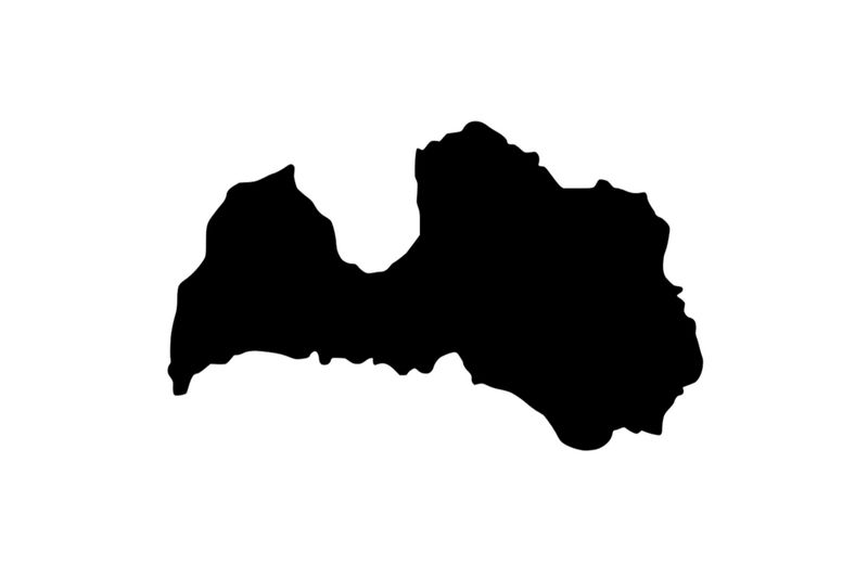 Umriss Lettland Magnet