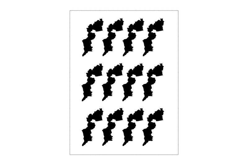 Stickerbogen Länderumriss Burgenland Stickerbogen Länderumriss Burgenland