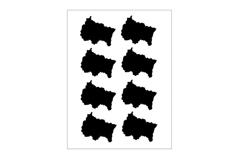 Stickerbogen Grand Est Umriss Stickerbogen Grand Est Umriss