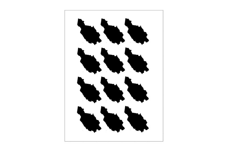 Stickerbogen Dalarna Umriss