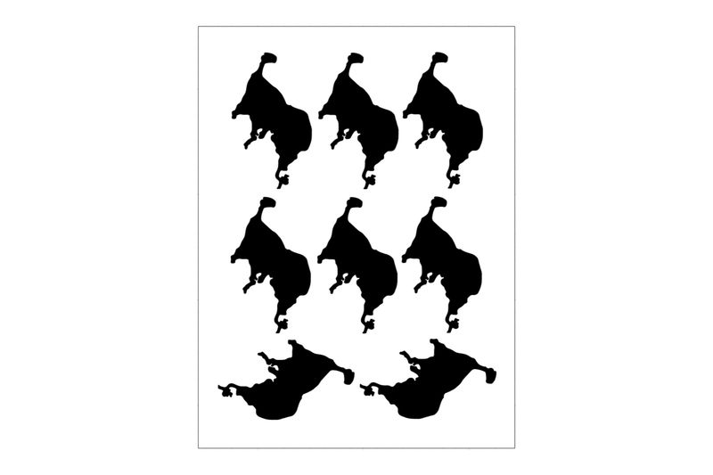 Stickerbogen Gewässerumriss Müritz Stickerbogen Gewässerumriss Müritz