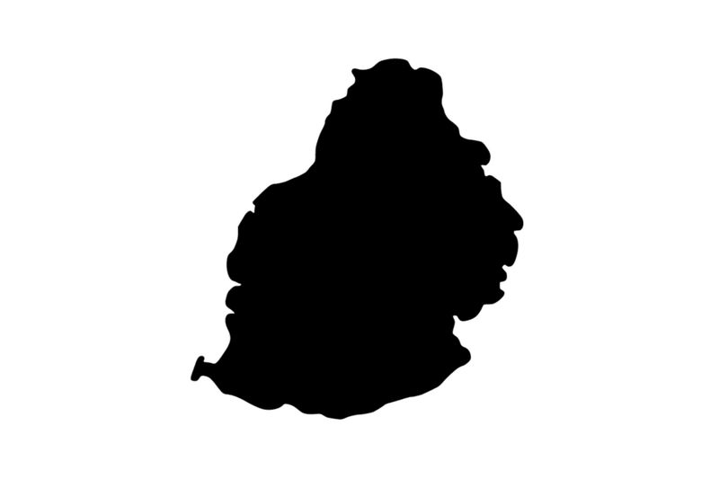 Umriss Mauritius Magnet