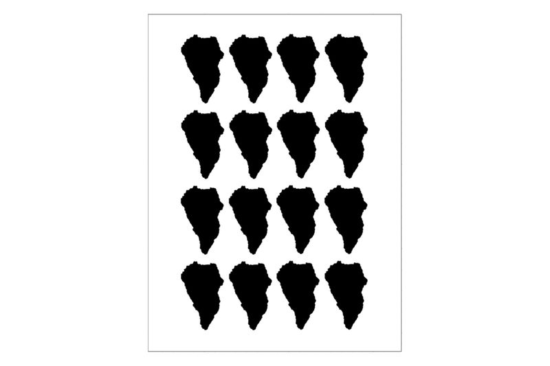Stickerbogen La Palma Inselumriss