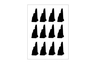 Stickerbogen New Hampshire Umriss