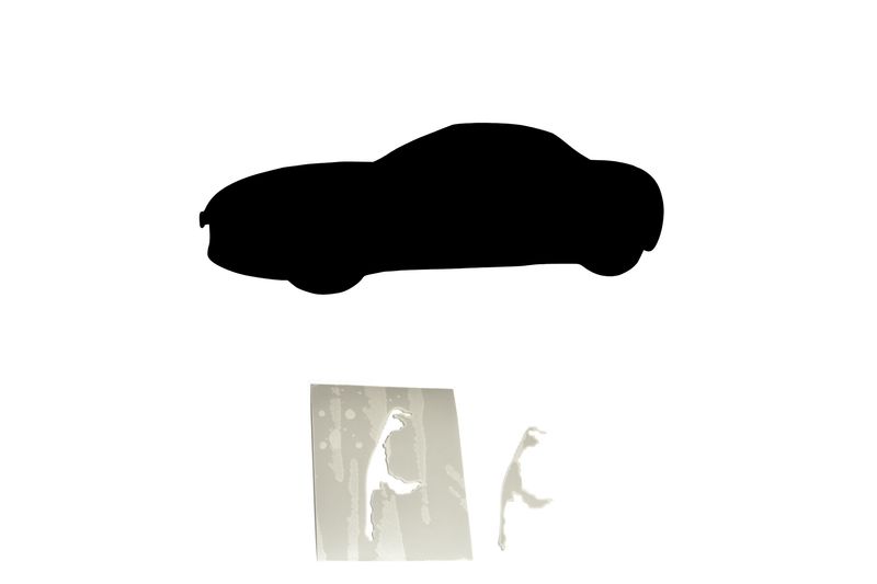 Schablonenfolie Auto