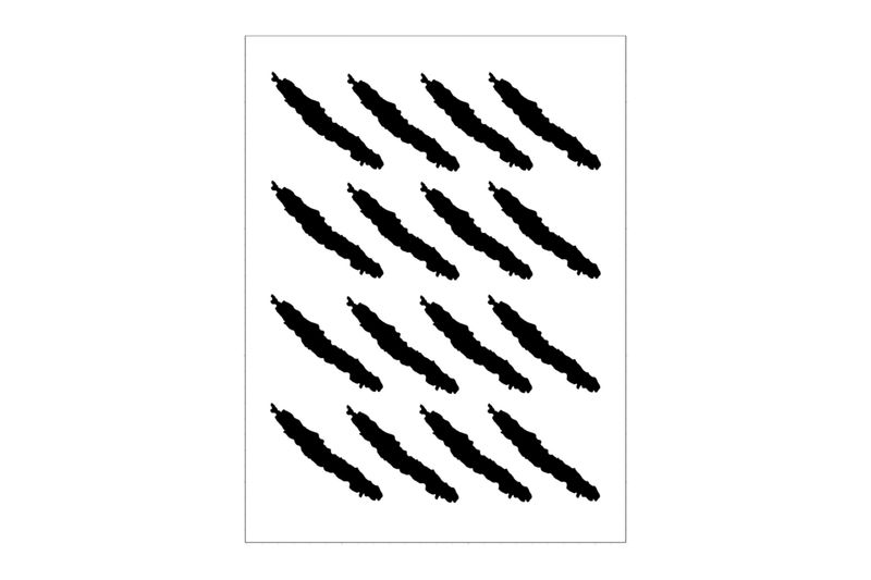 Stickerbogen Länderumriss Neukaledonien Stickerbogen Länderumriss Neukaledonien