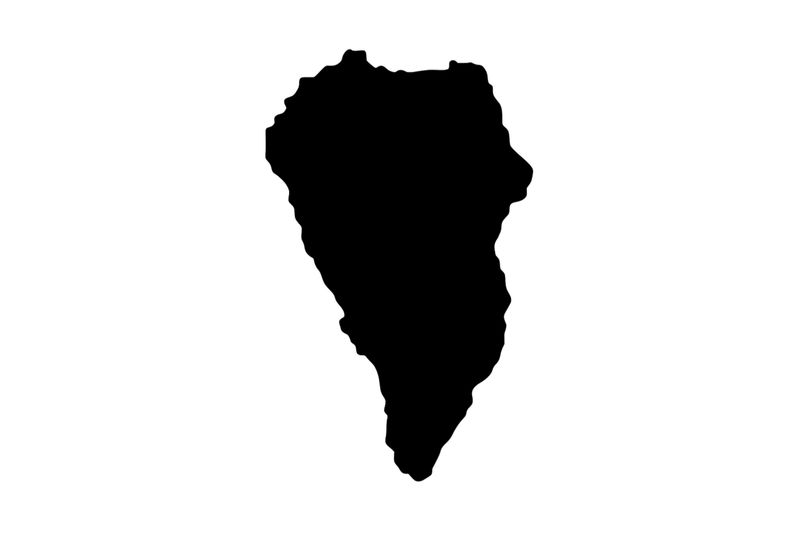 Umriss La Palma Magnet Umriss La Palma Magnet