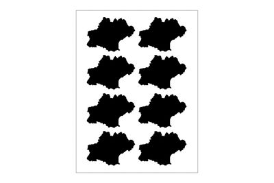 Stickerbogen Okzitanien Umriss